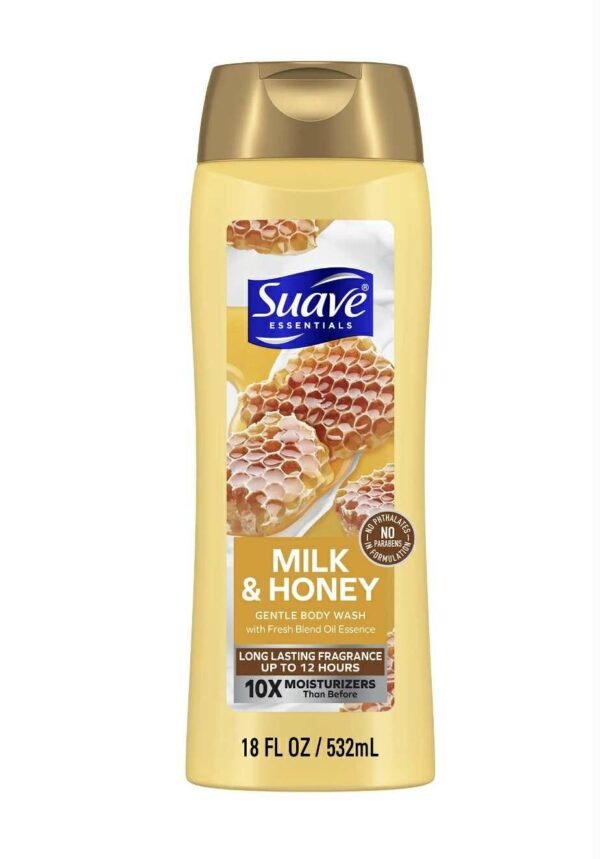 Suave Essentials Gentle Body Wash - Milk & Honey (532mL)
