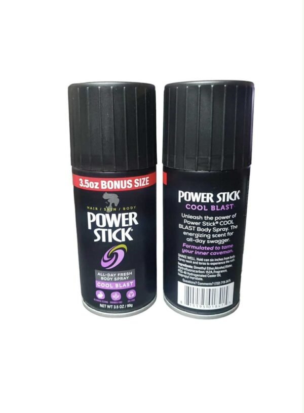 Power Stick Cool Blast, 3.5oz Bonus Size, All-Day Fresh Body Spray
